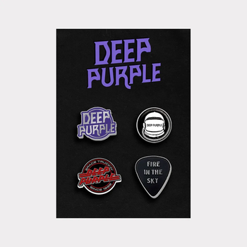 Deep Purple Enamel Pin Badge Set